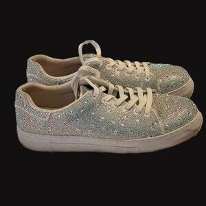 Sparkle rhinestone silver Tennis shoe size 10